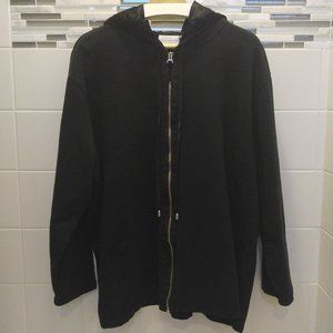 Elisabeth by Liz Claiborne Black Full Zip Hoodie